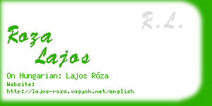 roza lajos business card
